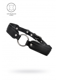 Черный кожаный чокер-ошейник со скруглёнными углами - Pecado - купить с доставкой в Братске