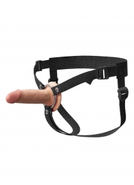 Телесный пустотелый фаллопротез 5’’ Hollow Silicone Strap-On - 14 см. - Pipedream - купить с доставкой в Братске