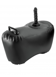Черное надувное кресло с платформой для фиксации дилдо Body Dock Inflatable Love Seat - Pipedream - купить с доставкой в Братске