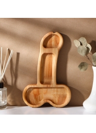 Деревянное блюдо для подачи в форме члена (25 х 16,5 х 1,7 см) - Сима-Ленд - купить с доставкой в Братске