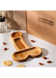 Деревянное блюдо для подачи в форме члена (25 х 16,5 х 1,7 см) - Сима-Ленд - купить с доставкой в Братске