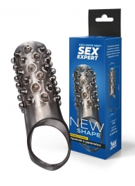 Дымчатая насадка на пенис с выпуклостями - 12 см. - Sex Expert - в Братске купить с доставкой