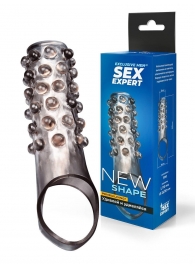 Дымчатая насадка на пенис с выпуклостями - 11 см. - Sex Expert - в Братске купить с доставкой