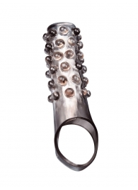 Дымчатая насадка на пенис с выпуклостями - 11 см. - Sex Expert - в Братске купить с доставкой