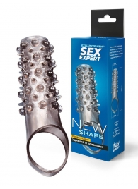 Дымчатая насадка на пенис с шипами и выпуклостями - 12 см. - Sex Expert - в Братске купить с доставкой