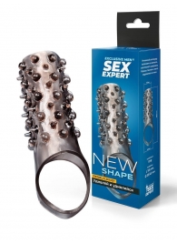 Дымчатая насадка на пенис с шипами и выпуклостями - 12,5 см. - Sex Expert - в Братске купить с доставкой