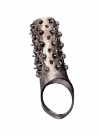 Дымчатая насадка на пенис с шипами и выпуклостями - 12,5 см. - Sex Expert - в Братске купить с доставкой