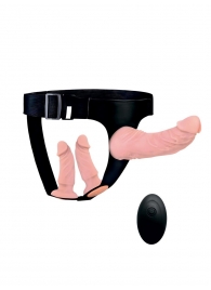 Женский страпон с 3 насадками и вибрацией - Erowoman-Eroman - купить с доставкой в Братске