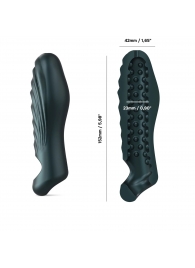 Серая силиконовая насадка на пенис с подхватом Manwan Ryzer - Manwan - в Братске купить с доставкой