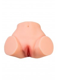 Телесный реалистичный мастурбатор-полуторс с 2 любовными входами - No Name - в Братске купить с доставкой