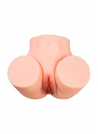 Телесный мастурбатор в форме попки с 2 любовными входами - No Name - в Братске купить с доставкой