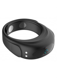 Черное эрекционное виброкольцо на ремешках - Boys of Toys - в Братске купить с доставкой