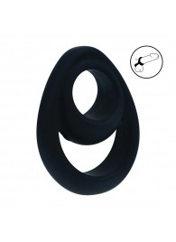 Черное эрекционное кольцо Double Ergo Silicone Cockring - Shots Media BV - в Братске купить с доставкой