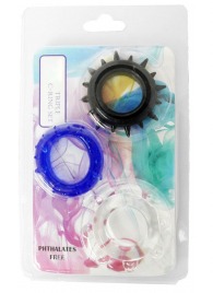 Набор из 3 эрекционных колец разного цвета и рельефа - Boys of Toys - в Братске купить с доставкой