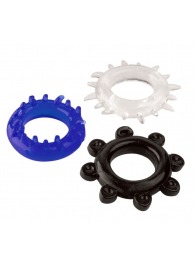 Набор из 3 эрекционных колец разного цвета и рельефа - Boys of Toys - в Братске купить с доставкой