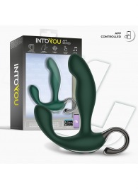 Зеленый вибромассажёр простаты Greeny - 12,8 см. - Intoyou - в Братске купить с доставкой