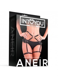 Черные стрепы на бёдра Aneir - Intoyou - купить с доставкой в Братске