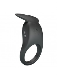 Черное перезаряжаемое виброкольцо Carlton - Baile - в Братске купить с доставкой