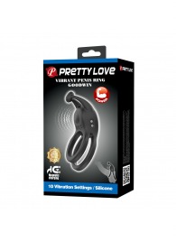 Черное перезаряжаемое виброкольцо Goodwin - Baile - в Братске купить с доставкой