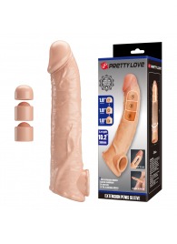 Телесный фаллоудлинитель с подхватом мошонки Silas - 26 см. - Baile - в Братске купить с доставкой