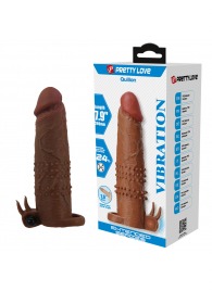 Коричневая насадка на пенис Quillon - 20 см. - Baile - в Братске купить с доставкой