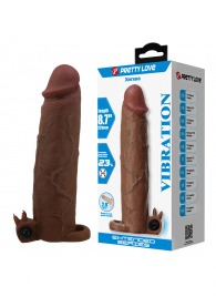 Коричневая насадка на пенис Xerxes - 22 см. - Baile - в Братске купить с доставкой