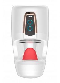 Белый мастурбатор с язычком и возвратно-поступательными движениями - Secwell - в Братске купить с доставкой