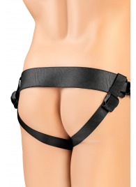 Телесный фаллопротез на черных ремнях Conall - 15 см. - ToyFa - купить с доставкой в Братске