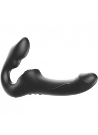 Черный безремневой страпон с 3 моторами - Ibiza - купить с доставкой в Братске