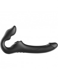 Черный безремневой страпон с 3 моторами - Ibiza - купить с доставкой в Братске