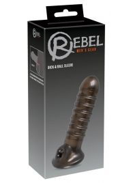 Насадка на пенис Rebel smoke с рёбрышками и отверстием под мошонку - Orion - в Братске купить с доставкой
