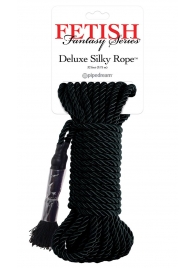 Черная веревка для фиксации Deluxe Silky Rope - 9,75 м. - Pipedream - купить с доставкой в Братске