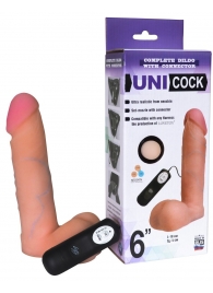 Фаллическая насадка Харнесс UNICOCK 6  с вибрацией - 18 см. - LOVETOY (А-Полимер) - купить с доставкой в Братске