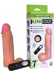 Фаллическая насадка Харнесс UNICOCK 7  с вибрацией - 19 см. - LOVETOY (А-Полимер) - купить с доставкой в Братске