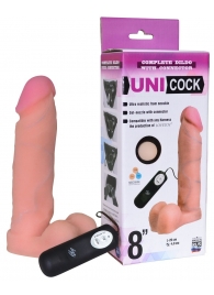 Фаллическая насадка Харнесс UNICOCK 8  с вибрацией - 20 см. - LOVETOY (А-Полимер) - купить с доставкой в Братске
