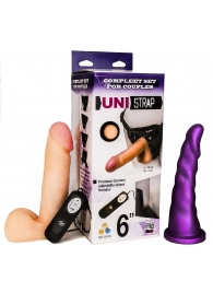 Вибрострапон с двумя насадками UniStrap - 18 и 18 см. - LOVETOY (А-Полимер) - купить с доставкой в Братске