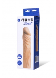 Насадка с ярко выраженной головкой и рельефным стволом - 19 см. - A-toys - в Братске купить с доставкой