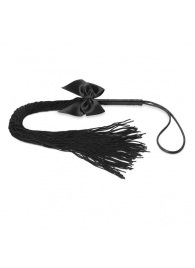 Чёрная плётка Lilly Whip Bijoux - Bijoux Indiscrets - купить с доставкой в Братске
