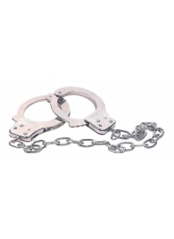 Наручники из металла с длинной цепочкой CHROME HANDCUFFS METAL HANDCUFFS W. KEY - NMC - купить с доставкой в Братске