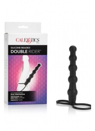 Насадка на пенис для двойного проникновения Silicone Beaded Double Rider - 14 см. - California Exotic Novelties - в Братске купить с доставкой