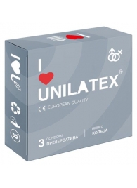 Презервативы с рёбрами Unilatex Ribbed - 3 шт. - Unilatex - купить с доставкой в Братске