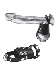 Кольцо на член и мошонку Cock Ring With 2  Ball Stretcher And Optional Weight Ring - BlueLine - в Братске купить с доставкой