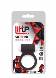 Чёрное эрекционное виброкольцо LIT-UP SILICONE STIMU RING 3 BLACK - Dream Toys - в Братске купить с доставкой