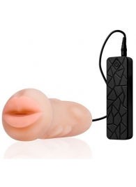 Мастурбатор-ротик с вибрацией REALSTUFF VIBRATING MASTURBATOR MOUTH - Dream Toys - в Братске купить с доставкой