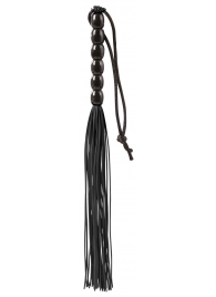 Чёрная мини-плеть из резины Rubber Mini Whip - 22 см. - Blush Novelties - купить с доставкой в Братске