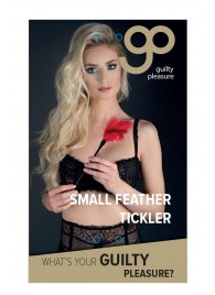Пластиковая метелочка с красными пёрышками Small Feather Tickler - 32 см. - Blush Novelties - купить с доставкой в Братске