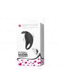 Чёрное эрекционное кольцо с вибрацией Rabbit Vibrator - Baile - в Братске купить с доставкой