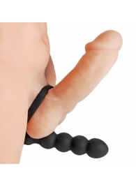 Насадка для двойного проникновения Double Fun Cock Ring with Double Penetration Vibe - XR Brands - в Братске купить с доставкой