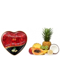 Массажная свеча с ароматом экзотических фруктов Bougie Massage Candle - 35 мл. - Plaisir Secret - купить с доставкой в Братске