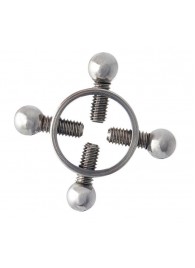 Серебристые зажимы для сосков на винтах - ToyFa - купить с доставкой в Братске